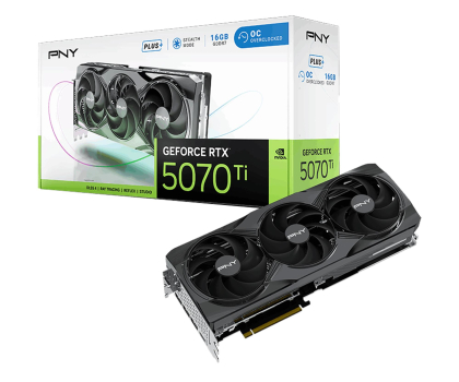 Karta graficzna PNY GeForce RTX 5070 Ti Triple Fan Plus OC 16GB GDDR7 DLSS4 VCG5071T16TFXPB1-O